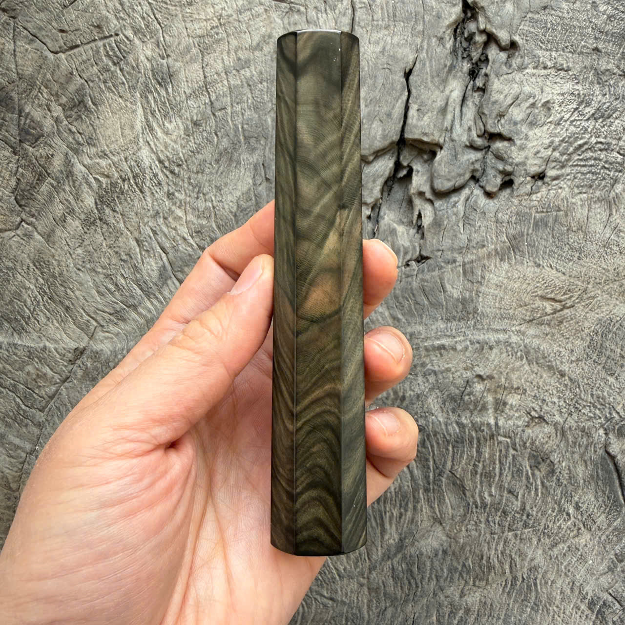 I- 2 Wavy horizontal Rosewood wa handle , Mono - 135mm