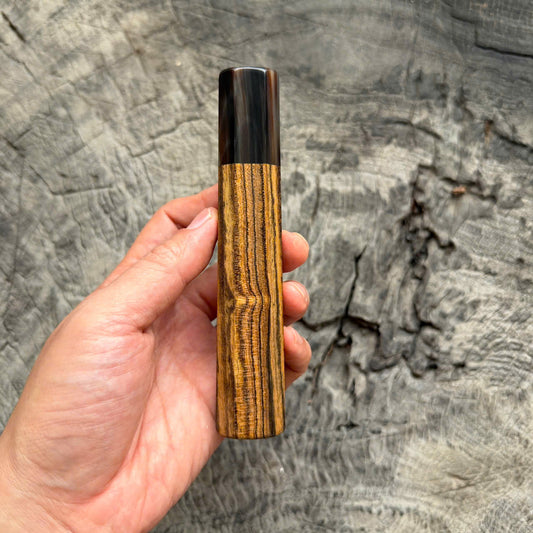 I - 5 Bocote Wa handle, Dark Marble horn ferrule, 140mm handle