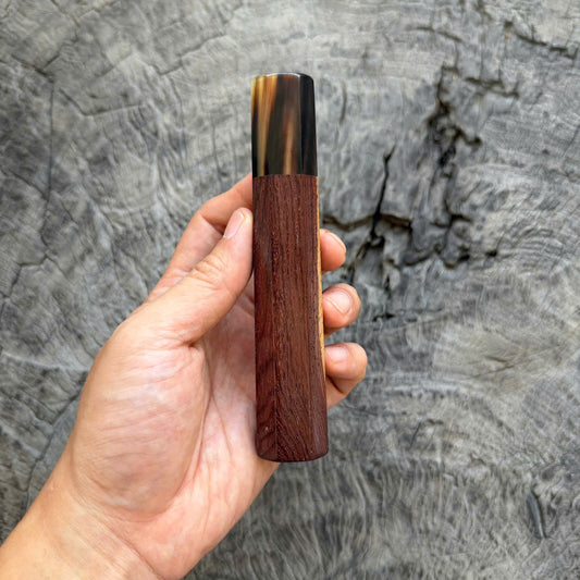 I -Two tone Rosewood Wa handle, Marble Horn Ferrule, 140mm handle