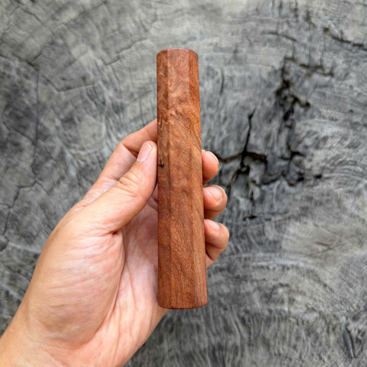 I -8 Laos Ironwood Burl Wa handle, Mono, 140mm handle