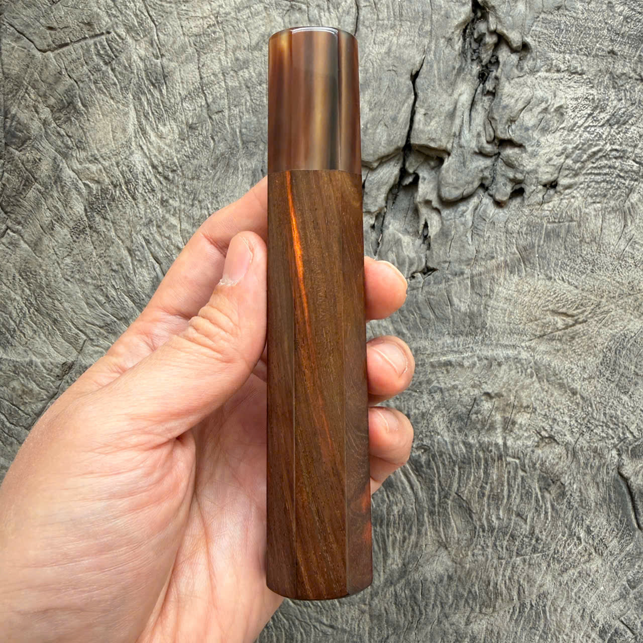 I - 36  Siamese Rosewood Wa handle - Marble horn ferrule - 140 mm