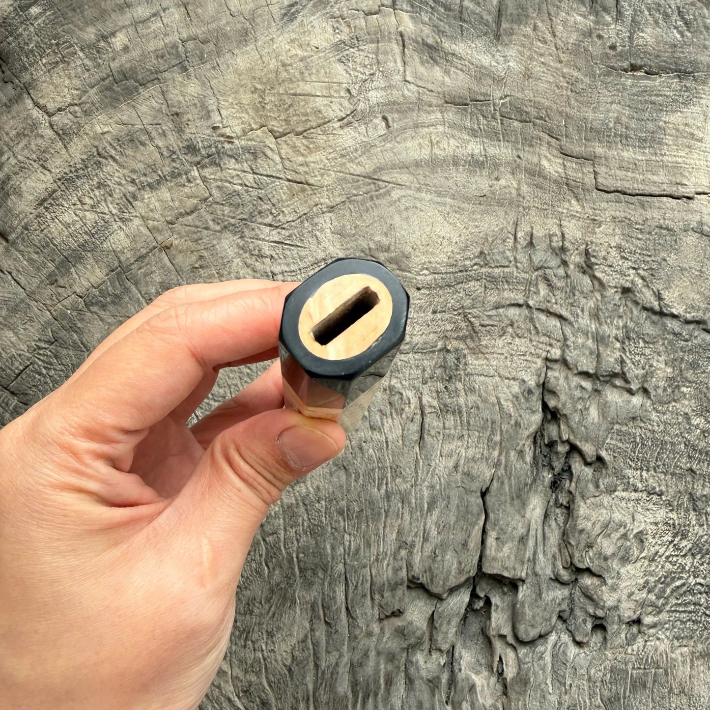 I - 5 Karelian birch Wa handle, Black horn Ferrule - 145 mm