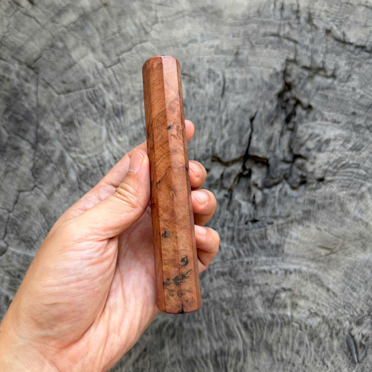 I -8 Laos Ironwood Burl Wa handle, Mono, 140mm handle
