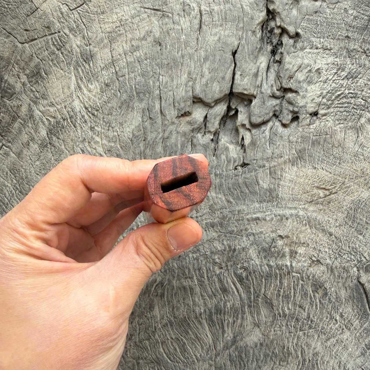 I- 17 Nice Red Huanghuali wood Wa handle, Mono - 135mm
