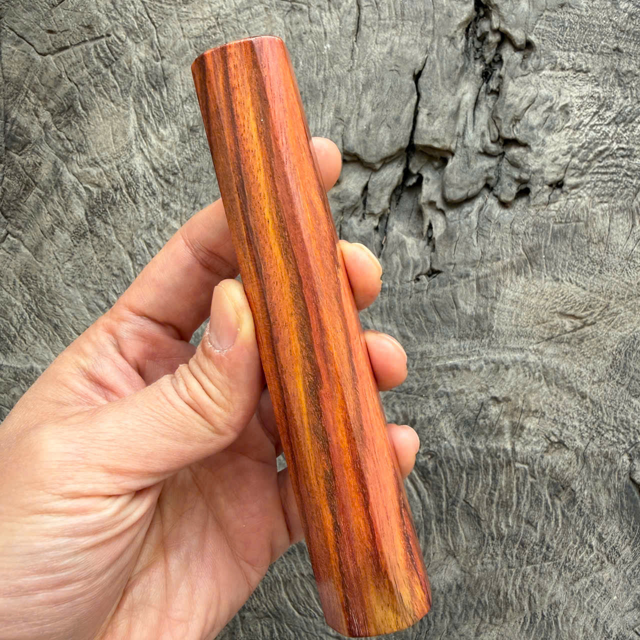 I- 17 Nice Red Huanghuali wood Wa handle, Mono - 135mm