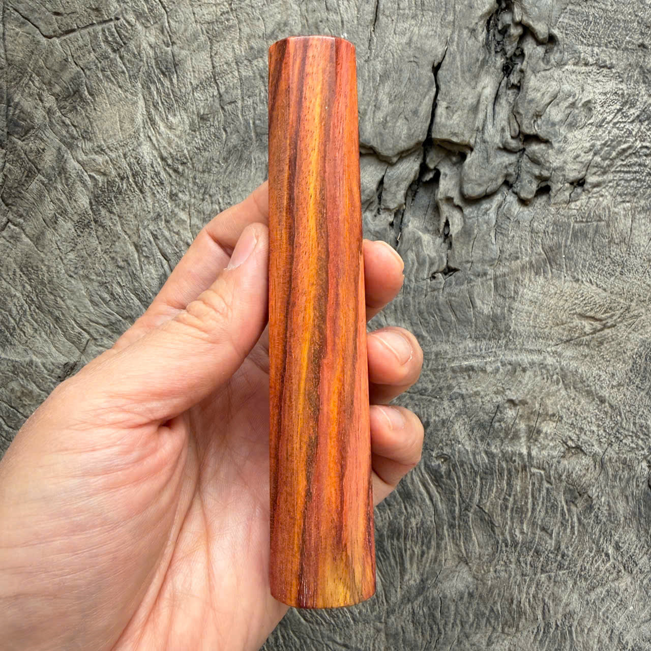 I- 17 Nice Red Huanghuali wood Wa handle, Mono - 135mm