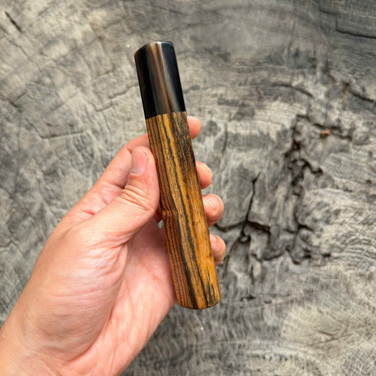 I - 5 Bocote Wa handle, Dark Marble horn ferrule, 140mm handle