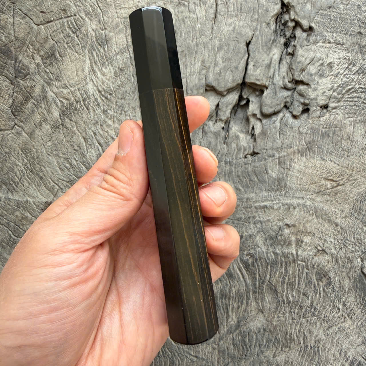 I- 6 Ebony  Wa handle, Black Horn Ferrule - 135mm