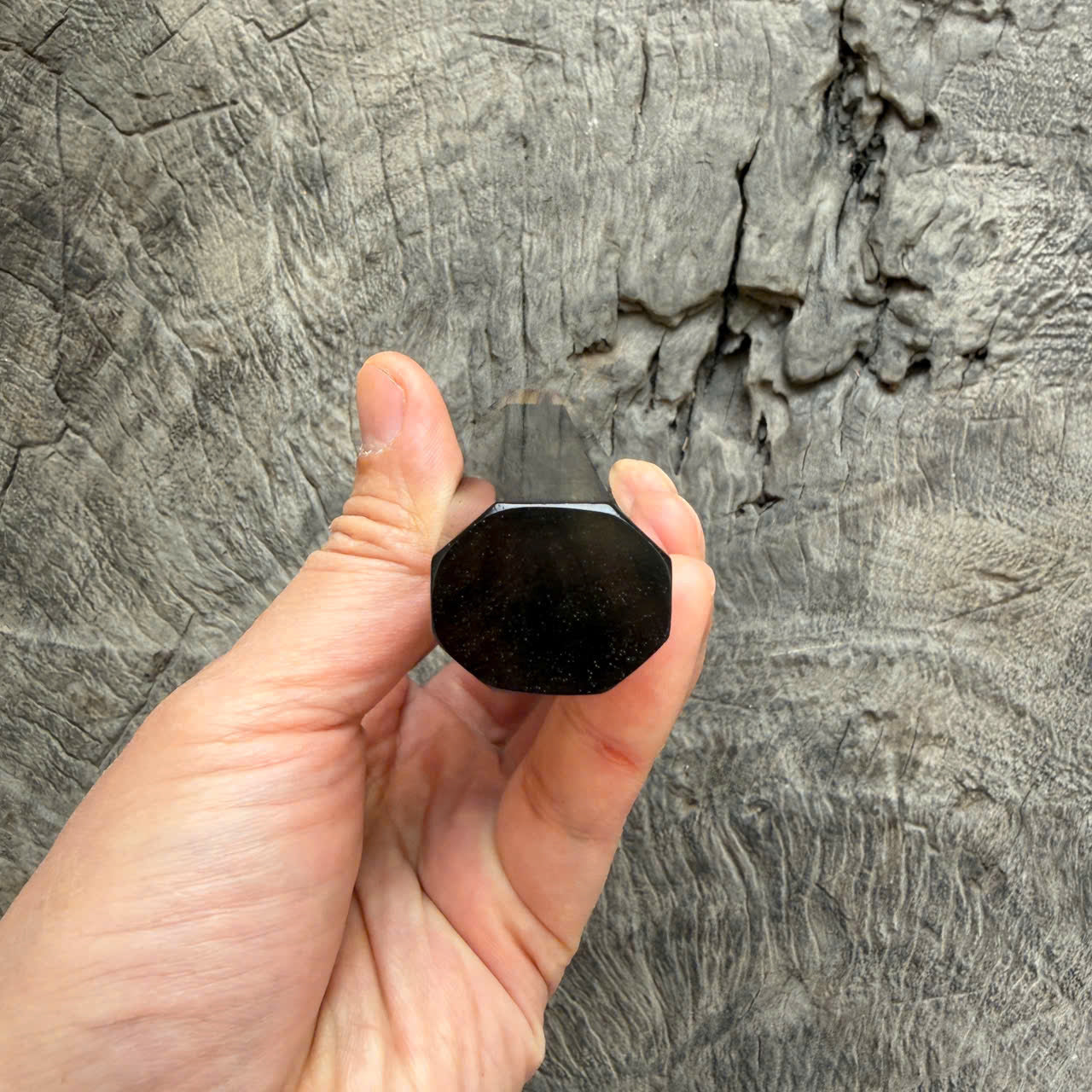 I - 7 Black Siamese Rosewood Wa handle - Marble horn ferrule - 140 mm