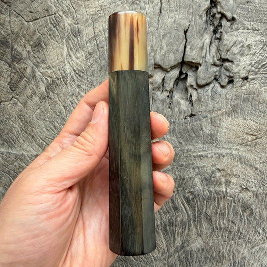 I - 7 Black Siamese Rosewood Wa handle - Marble horn ferrule - 140 mm