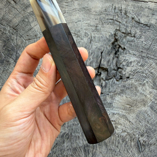 I -Super Black Burl Siamese Rosewood, Cool Horn Ferrule, 140mm handle