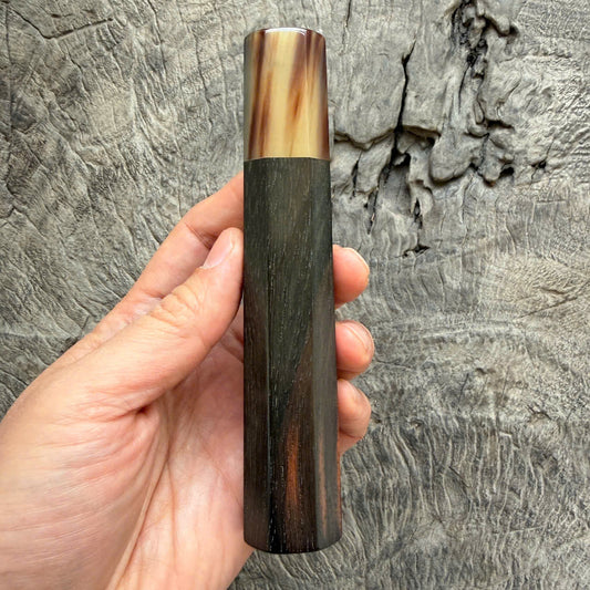I - 7 Black Siamese Rosewood Wa handle - Marble horn ferrule - 140 mm