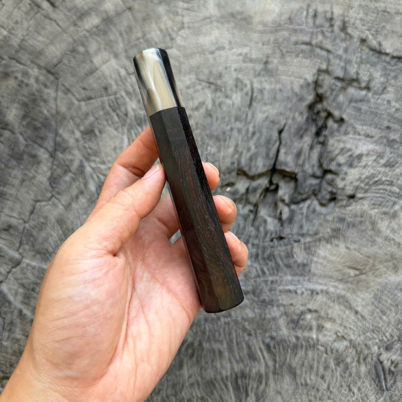 I -Super Black Burl Siamese Rosewood, Cool Horn Ferrule, 140mm handle
