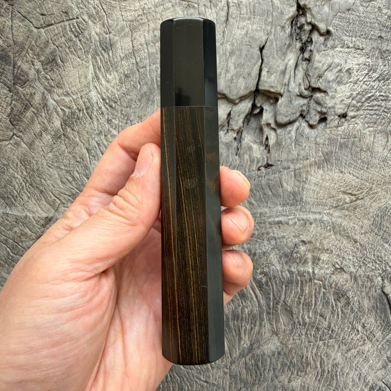 I- 6 Ebony  Wa handle, Black Horn Ferrule - 135mm
