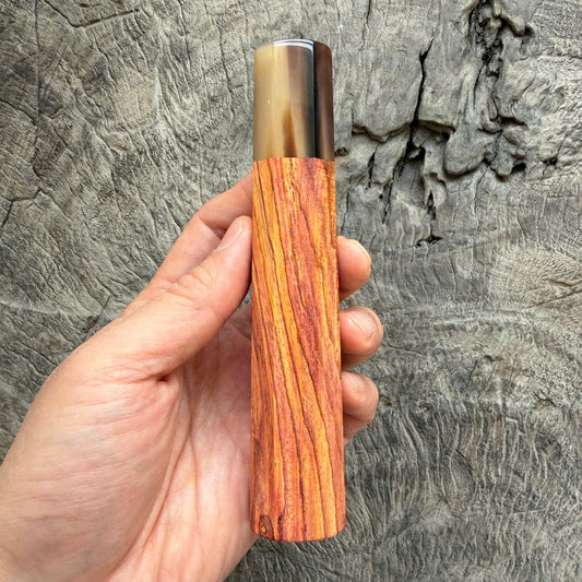 I - Cool Huanghuali wood Wa handle, Marble horn ferrule - 145 mm