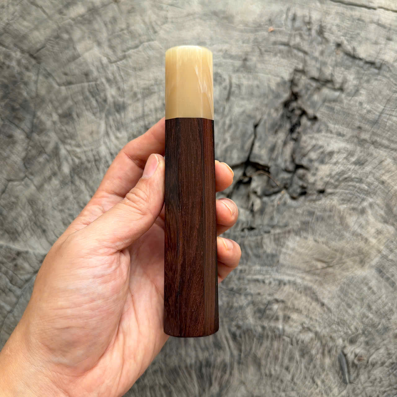 I - 60 Siamese Rosewood Wa handle, Cream horn ferrule, 145 mm handle