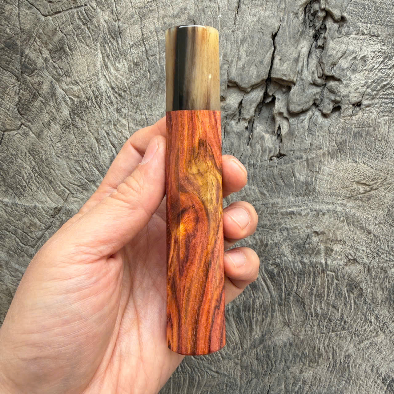I- 16 Huanghuali wood wa handle, Marble Horn Ferrule - 135mm