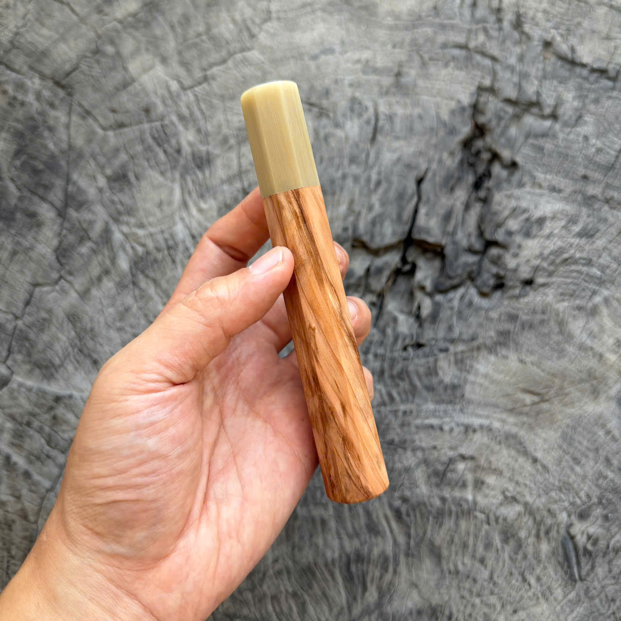 I -10 Tamamoku Cedar Wa handle, Cream Horn Ferrule, 140mm handle