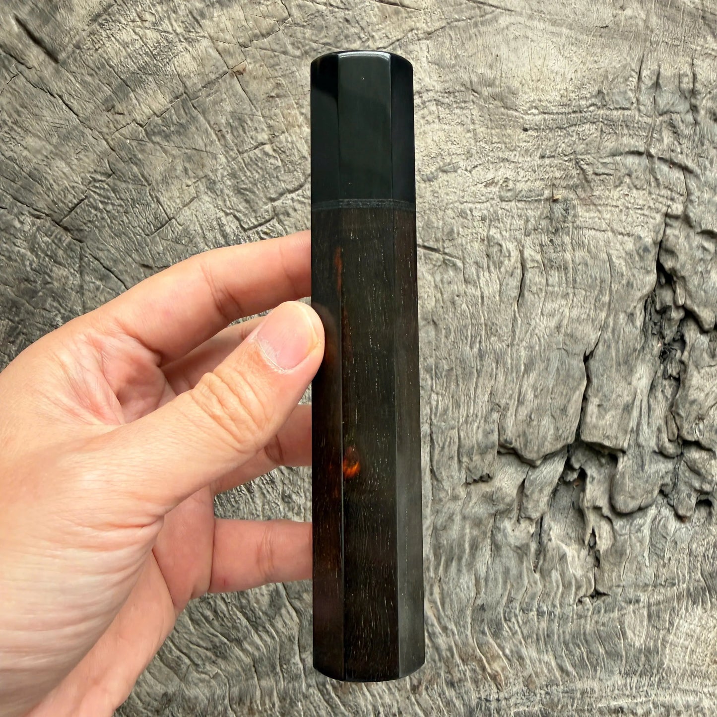 I - 32 Nice Black Siamese Rosewood Wa handle, Black Horn Ferrule, Black VG10 Spacer- 145 mm (Copy)