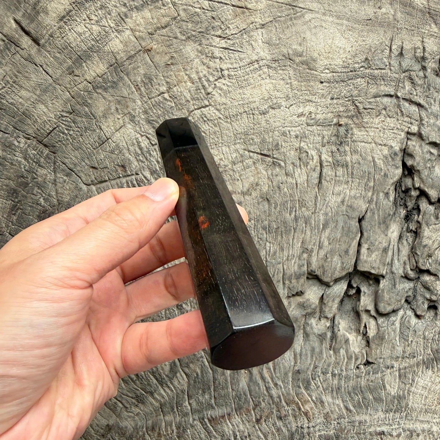 I - 32 Nice Black Siamese Rosewood Wa handle, Black Horn Ferrule, Black VG10 Spacer- 145 mm (Copy)