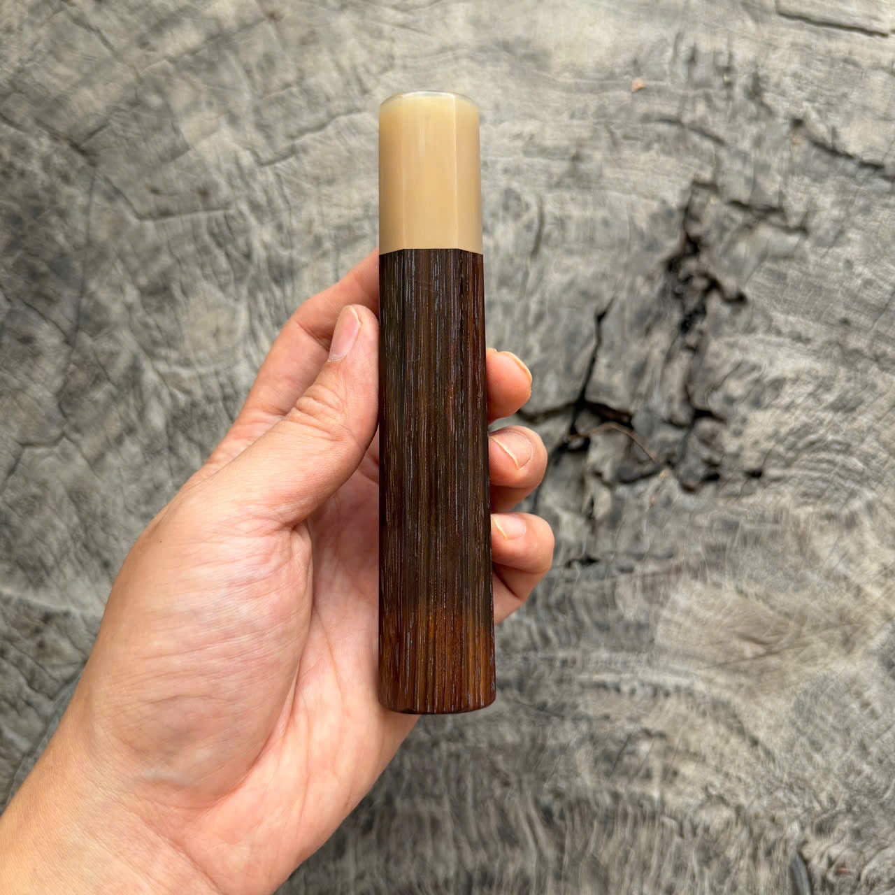 I - 41 Siamese Rosewood Wa handle, White horn Ferrule, 140mm handle