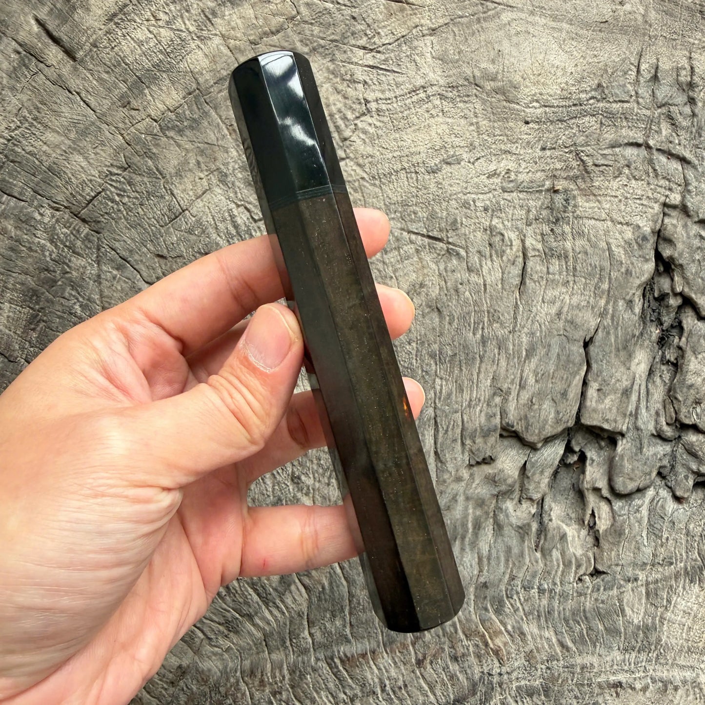 I - 32 Nice Black Siamese Rosewood Wa handle, Black Horn Ferrule, Black VG10 Spacer- 145 mm (Copy)