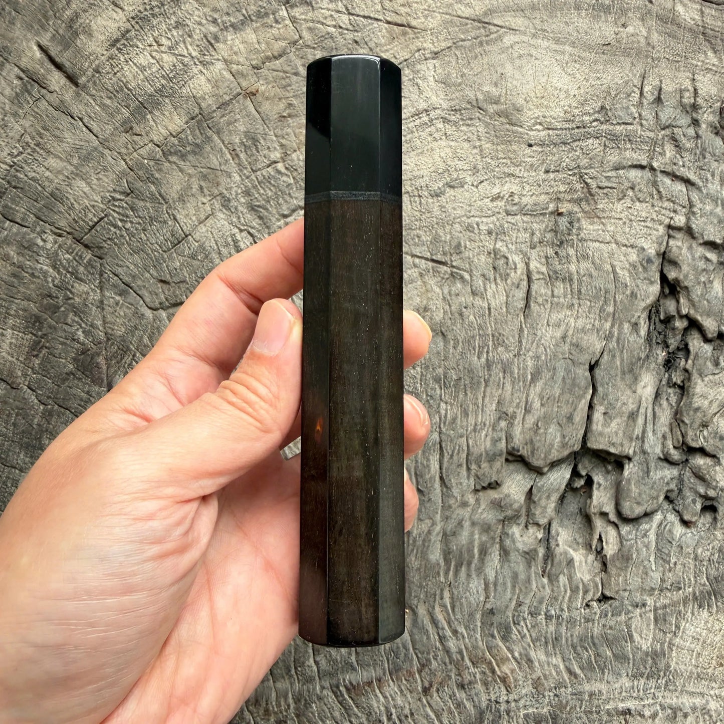 I - 32 Nice Black Siamese Rosewood Wa handle, Black Horn Ferrule, Black VG10 Spacer- 145 mm (Copy)