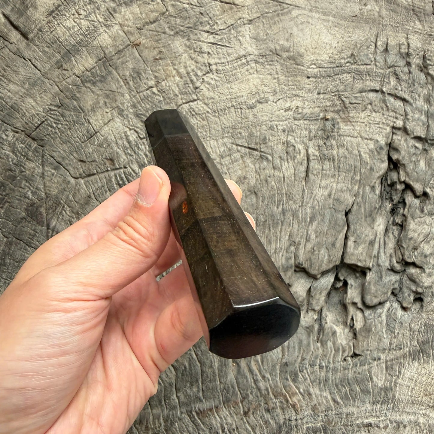 I - 32 Nice Black Siamese Rosewood Wa handle, Black Horn Ferrule, Black VG10 Spacer- 145 mm (Copy)