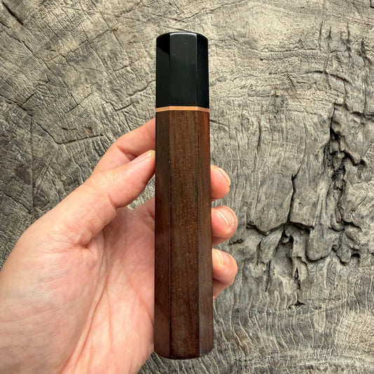 I - 31 Siamese Rosewood Wa handle, Black Horn Ferrule, Copper Spacer- 145 mm