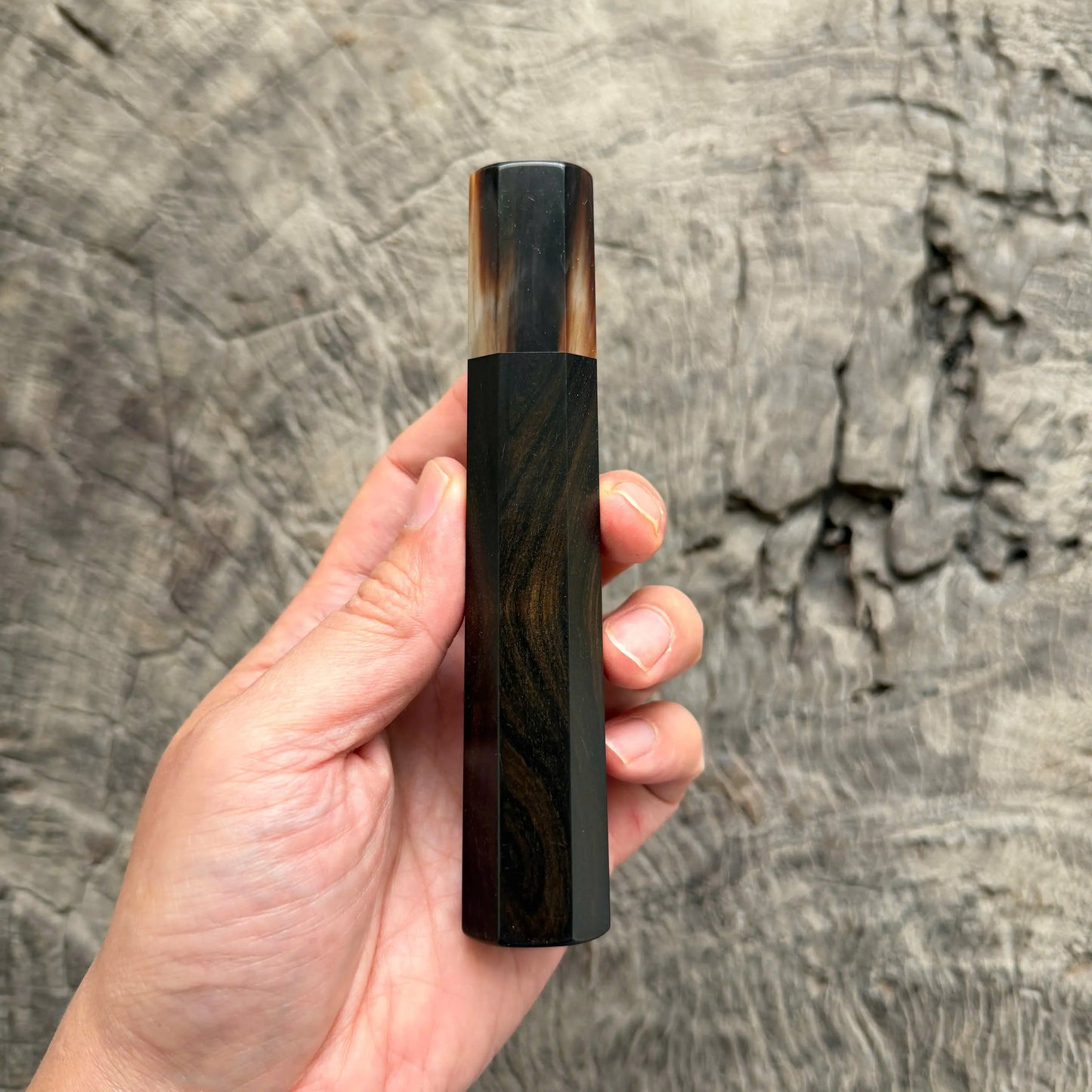 I- 26 Ebony Wa handle, Marble horn ferrule- 135mm