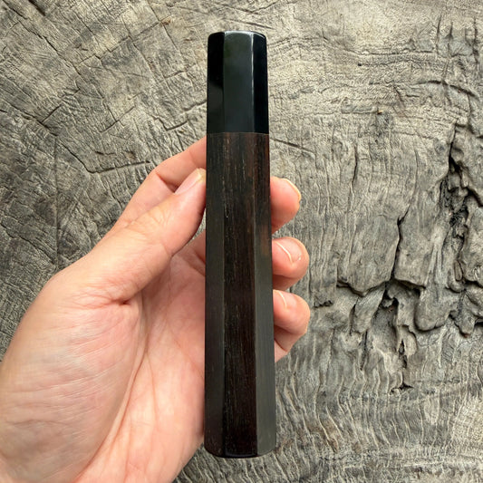 I- 3 Black African Wa handle, Black Horn ferrule for Yana 240-270-300, 145mm handle