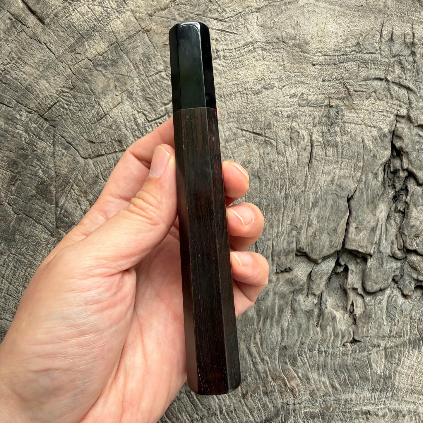 I- 3 Black African Wa handle, Black Horn ferrule for Yana 240-270-300, 145mm handle