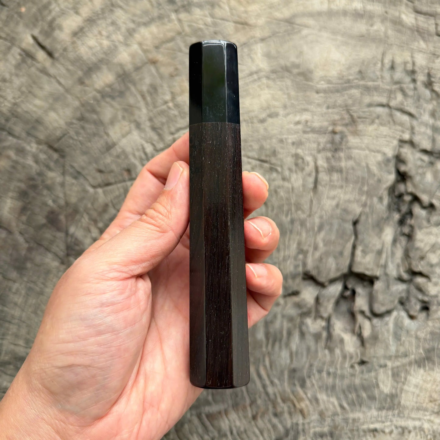 I- 3 Black African Wa handle, Black Horn ferrule for Yana 240-270-300, 145mm handle