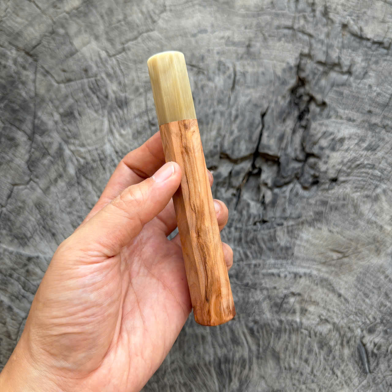 I -10 Tamamoku Cedar Wa handle, Cream Horn Ferrule, 140mm handle
