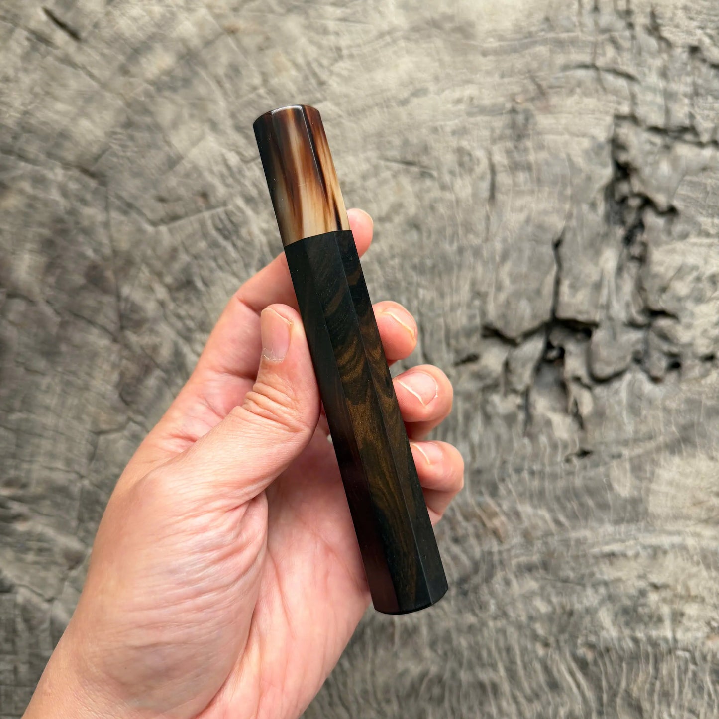 I- 26 Ebony Wa handle, Marble horn ferrule- 135mm