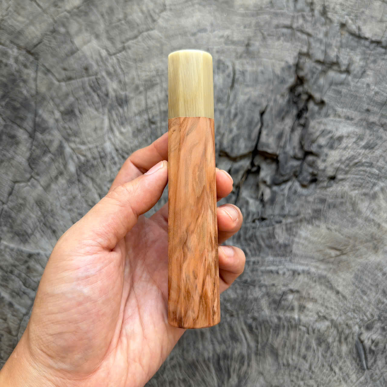 I -10 Tamamoku Cedar Wa handle, Cream Horn Ferrule, 140mm handle