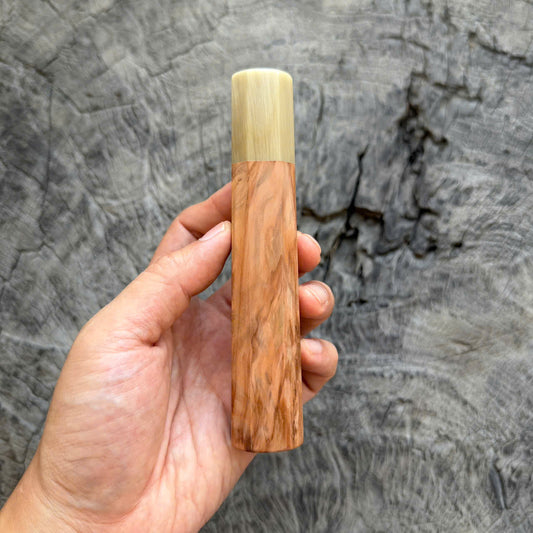 I -10 Tamamoku Cedar Wa handle, Cream Horn Ferrule, 140mm handle