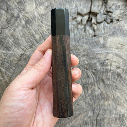 I- 7 Ebony Wa handle, Black horn ferrule, 135 mm
