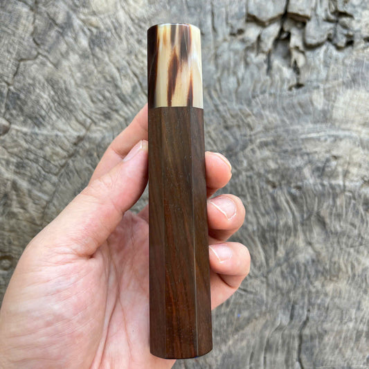 I- 15 Siam Rosewood Wa handle, marble horn ferrule, 135 mm