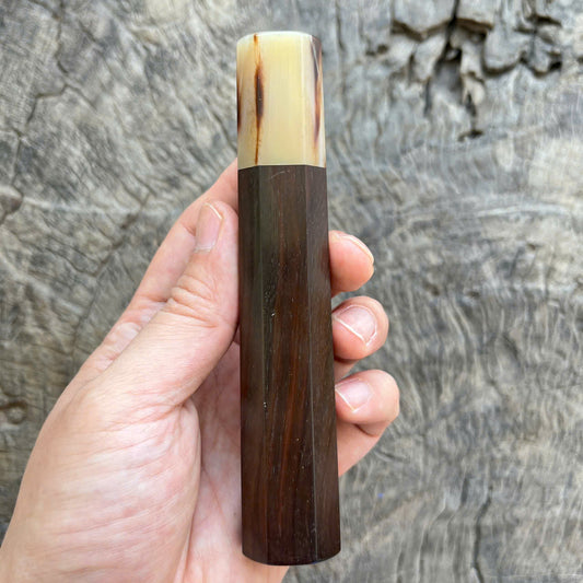 I- 15 Siam Rosewood Wa handle, marble horn ferrule, 135 mm