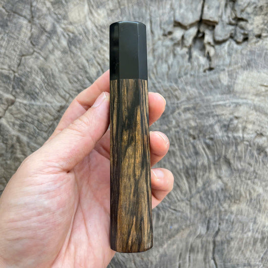 I- 8 Black White Ebony Wa handle, black horn ferrule, 135 mm