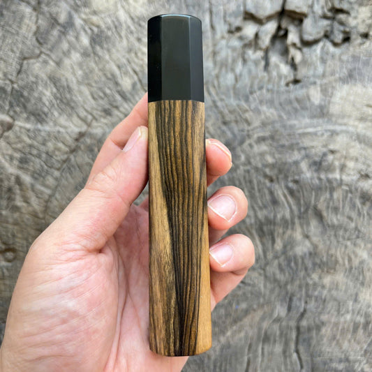 I- 8 Black White Ebony Wa handle, black horn ferrule, 135 mm