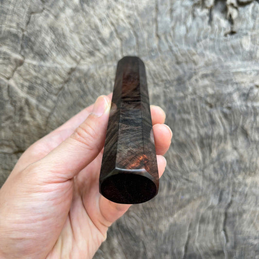 I -9 Black Curly Siam Rosewood Wa handle,  Mono - 140mm