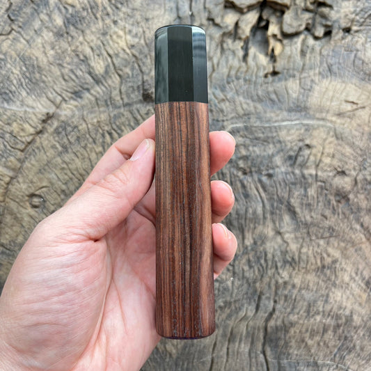 I -4 Ebony wood Wa handle with Black horn- 145mm