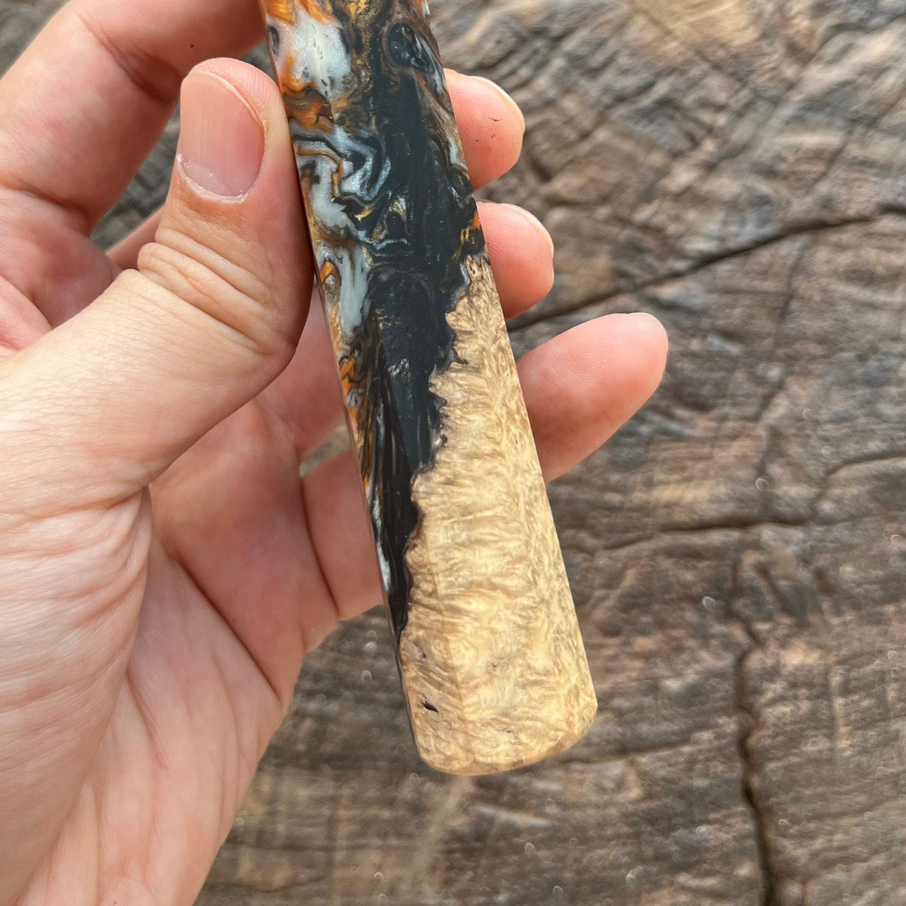 I- Mono Special Epoxy Burl wood Wa handle - 135mm