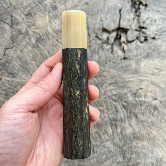 I -15 Ebony wa handle with white horn ferrule- 140mm