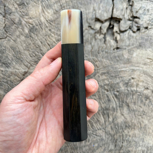 Ebony Wa Handle with Buffalo Horn Ferrule - Endcap