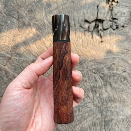 I -2 Dark Rosewood Wa handle, Marble horn ferrule, black spacer- 140mm