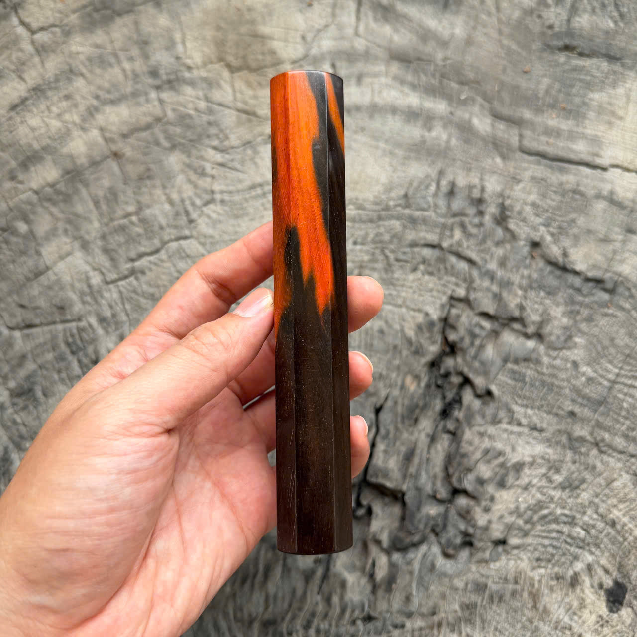 I - 3 Black Red Siamese Rosewood Knife Rest, 150mm
