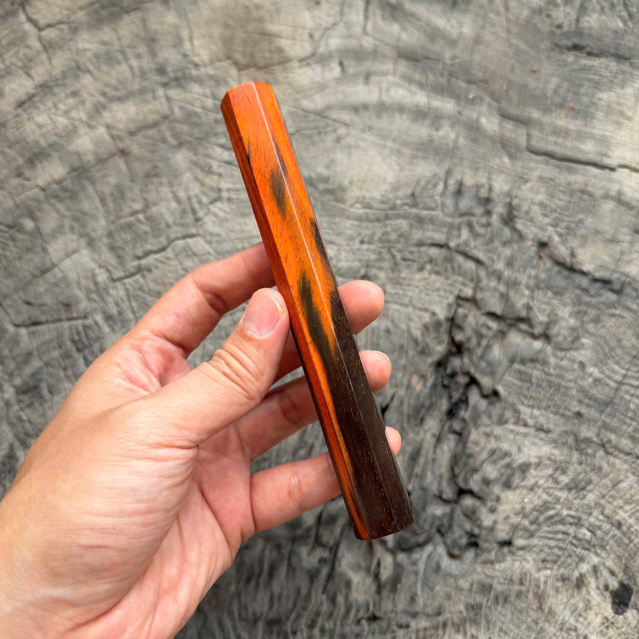 I - 3 Black Red Siamese Rosewood Knife Rest, 150mm